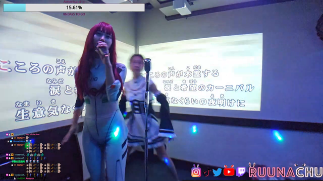 Karaoke with mom as a backup dancer