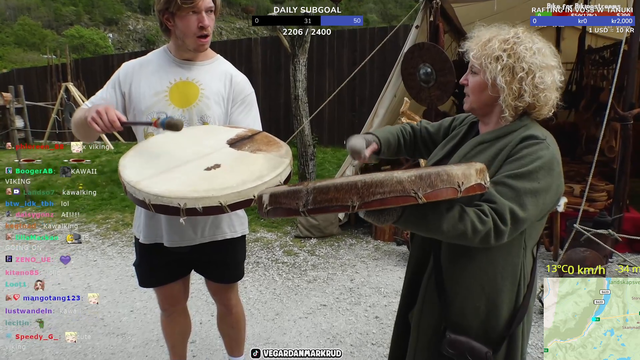 klat's in the Viking valley in Norway