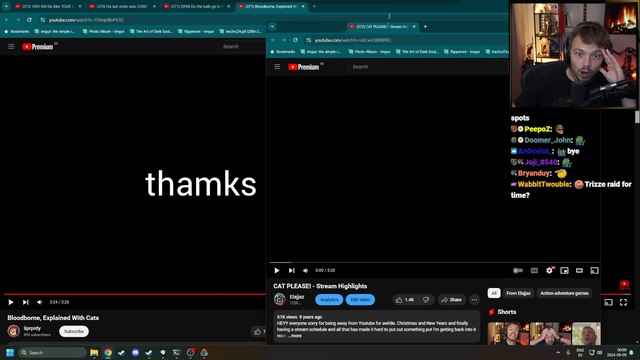 Elajjaz watching his old video editing skills