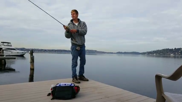 Dog gets excited about Alec fishing again