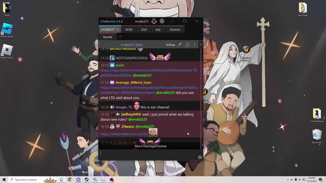 Erobb implements the new Twitch features on his Chat
