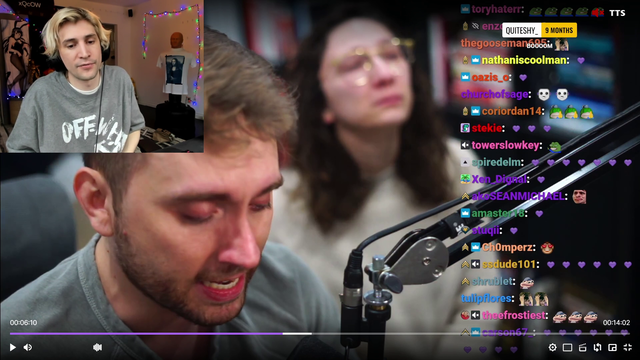xQc regrets making the "Sniffing on chair joke"