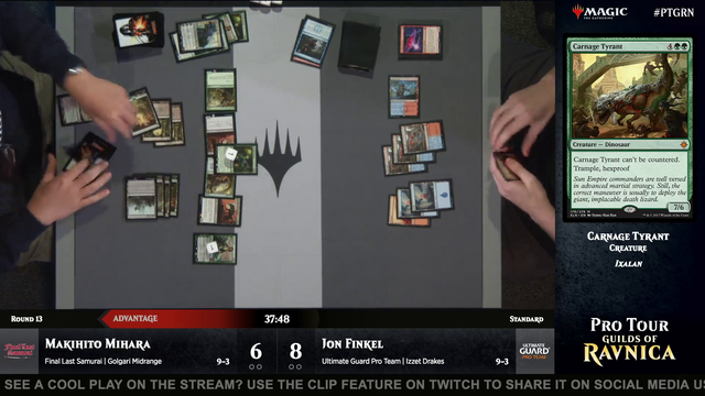 Topdecking the only four cards that could have saved you.... in the right order.