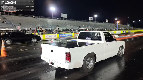 Drag racer takes flight