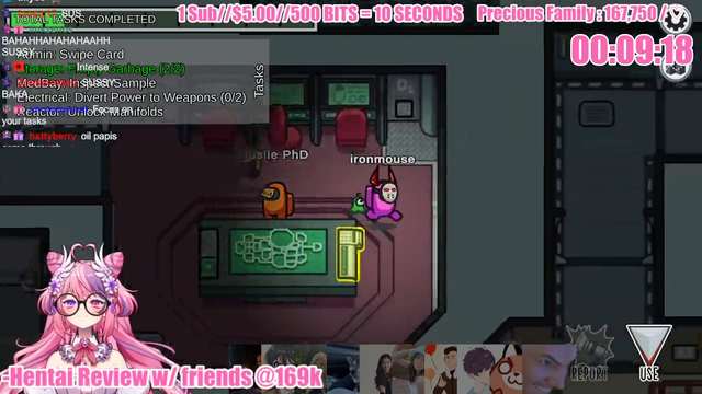 Ironmouse swipes her card