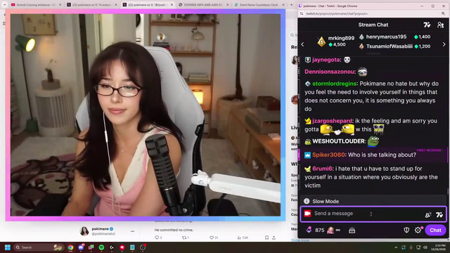 Pokimane shortly after showing censored deepfake nudes of herself and streamer Maya Higa - "It concerns all the women on that website but I think it concerns me the most"