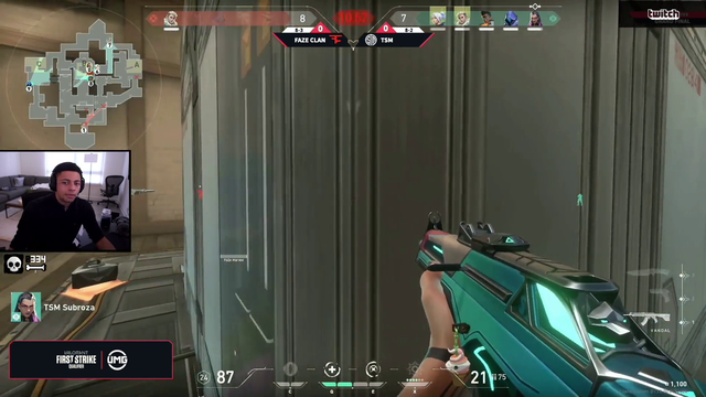 Valorant pros tweeting at each other while playing in the Grand Finals