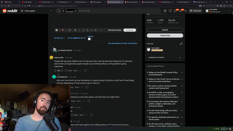 Asmongold disagrees with KICK banning Destiny 