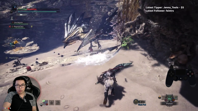 Mom gets mad after getting one shot in monster hunter and rages