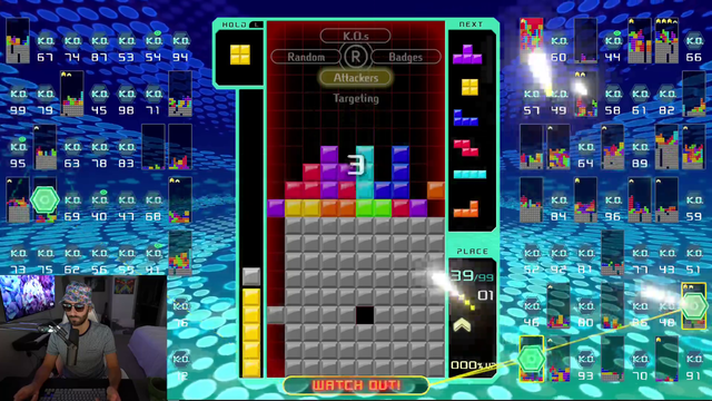The ZULUL Warriors attacking Reckful in Tetris 99