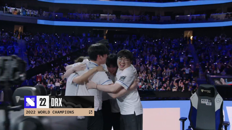 The winner of Worlds Finals 22 T1 vs DRX