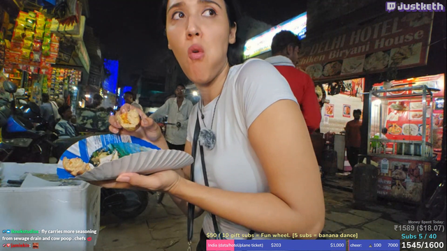 justketh - Getting crop dusted while eating street food in India