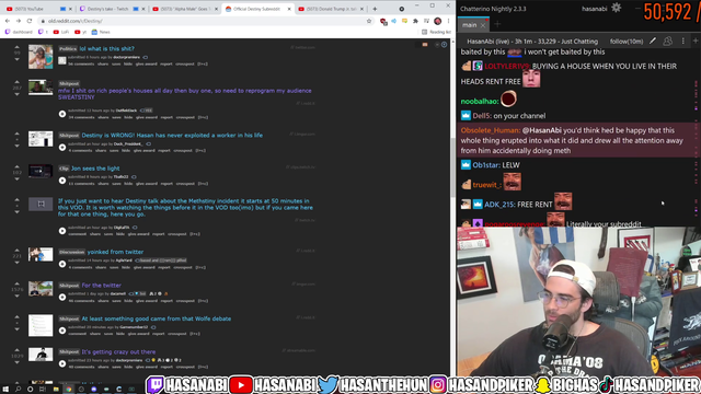 Hasan reacts to r/Destiny