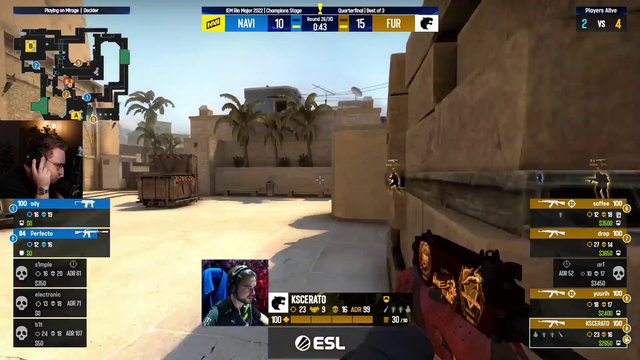 Furia beating Navi at IEM Rio