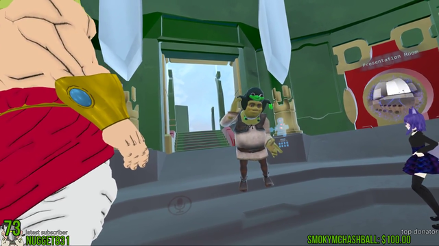 Shrek defends his swamp