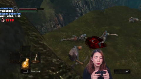 Streamer warns new viewers about her gameplay and immediately delivers