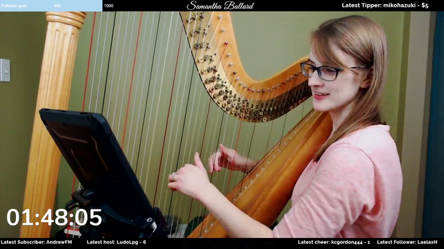 Canadian Streamer Plays Octopath Traveler Soundtrack on Harp