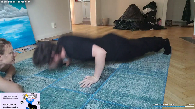 Degenerate gamer forced to do his daily exercise