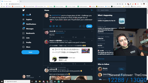 Mizkif sends a message to Keemstar