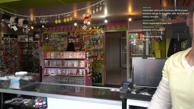 Store Owner explains how he injured his arm!
