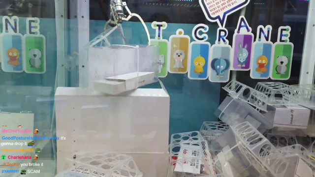 Hachu wins a prize from the claw machine