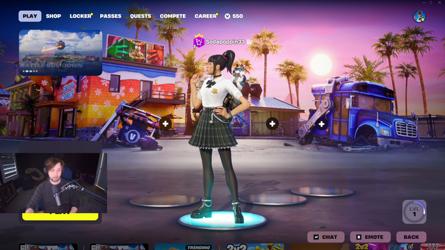 Soda gets a party invite in fortnite :)