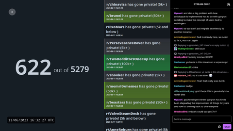 The demise of reddit is being streamed right now
