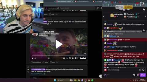 xQc confirmed his head mod Zos is a women (log proofs in comments)