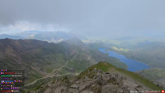 Jinnytty hikes to highest peak in Wales. 