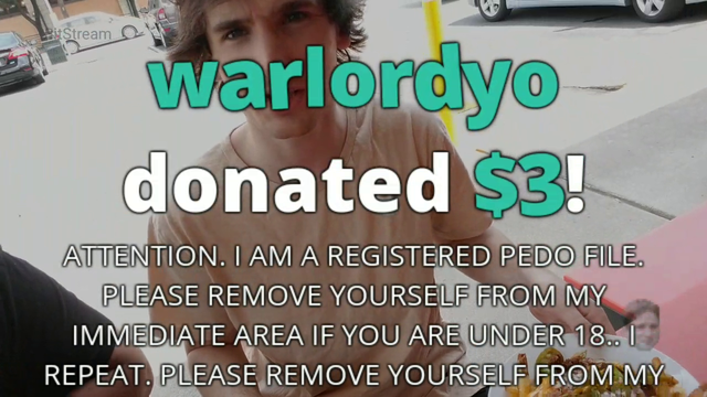 Interesting donation in public