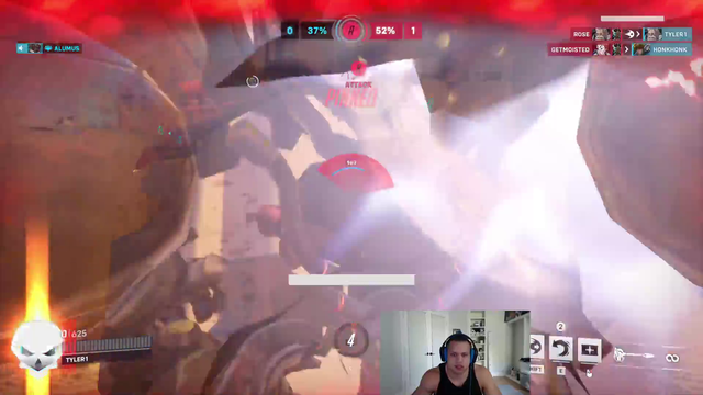 Tyler1 Poggers OW2 gameplay