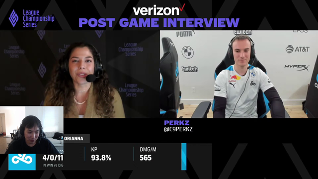 LoL C9 party girls interrupt post-game interview