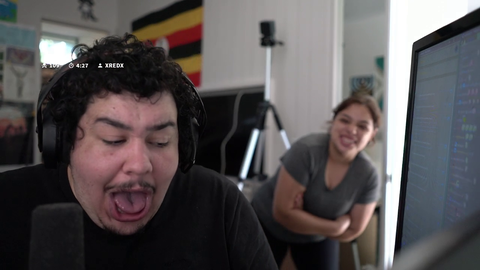 Greekgodx eats a spider