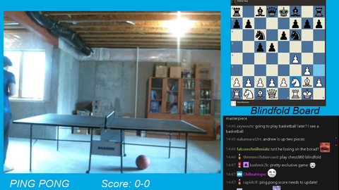 IM Hans Niemann and GM Andrew Tang Play Ping Pong Blindfold Chess