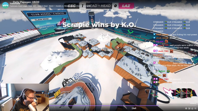 ScrapieTV getting trolled by chat while explaining yesterdays run in TMGL. Perfect timing