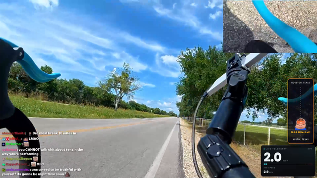 Male Jinny crashes out on his epic road trip to Houston