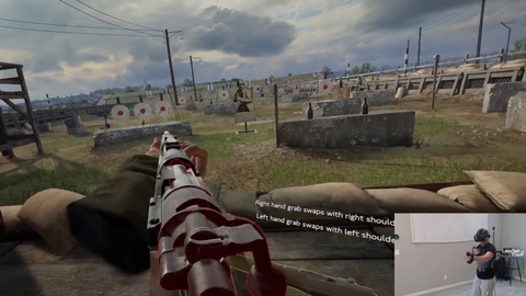 Psycho reloads with his left hand