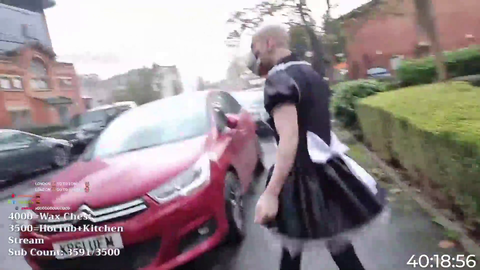 Sliker in a maid costume IRL