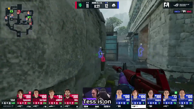 m0nesy in an impossible 1v4 clutch with 13 seconds left at 11-12