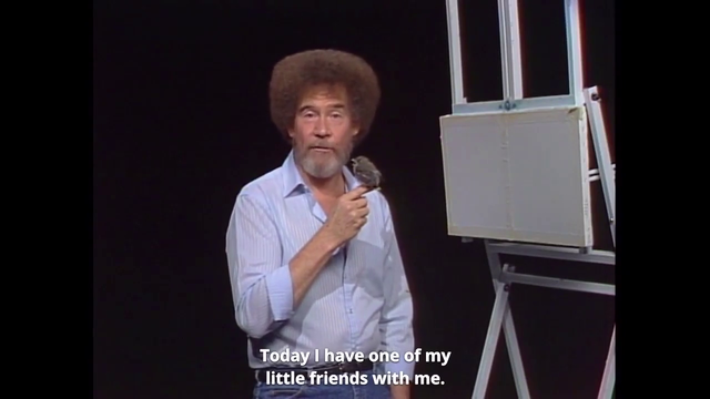 Bob Ross shows his new baby bird