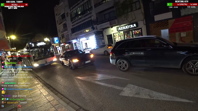 The Klats watch in awe as a Porsche confidently kisses the curb