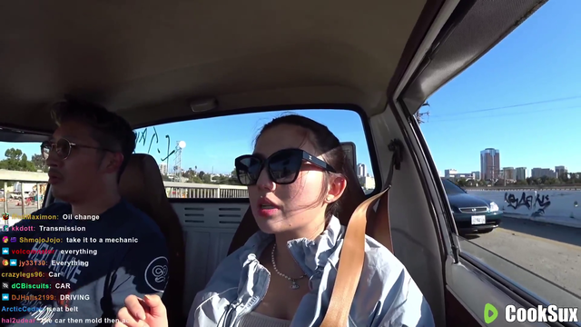 Cooksux's "new" datsun truck shuts off on LA overpass