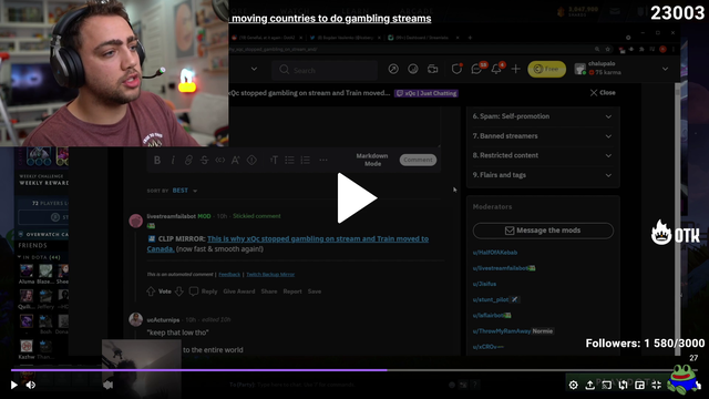 Mizkif leaks offers he got from online gambling services