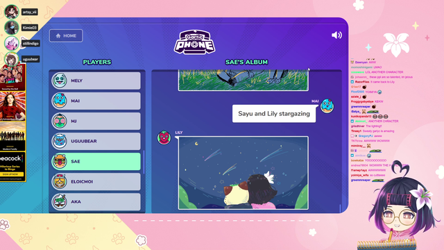 Lily invited bunch of artists for a Gartic Phone Sweat-a-thon