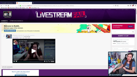Streamer who got front page responds to harassment