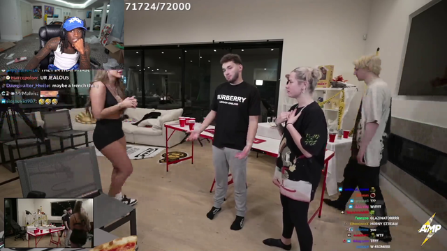 Sky Bri and xQc's girl kiss
