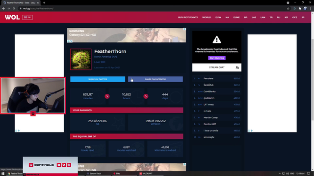 Tenz shows his grandma's league stats