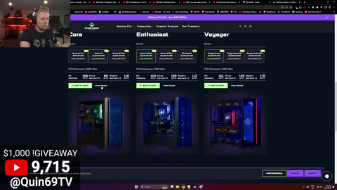 Quin showing his new sponsor (Starforge) that he's not a brandrisk.