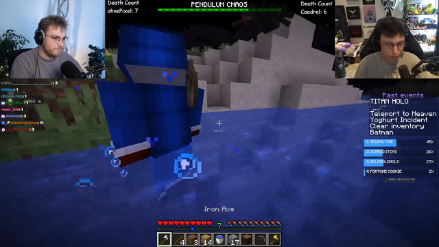 Ohnepixel creates a time paradox in Minecraft Chaos Mod