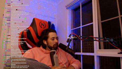 Man sees shooting star during christmas stream